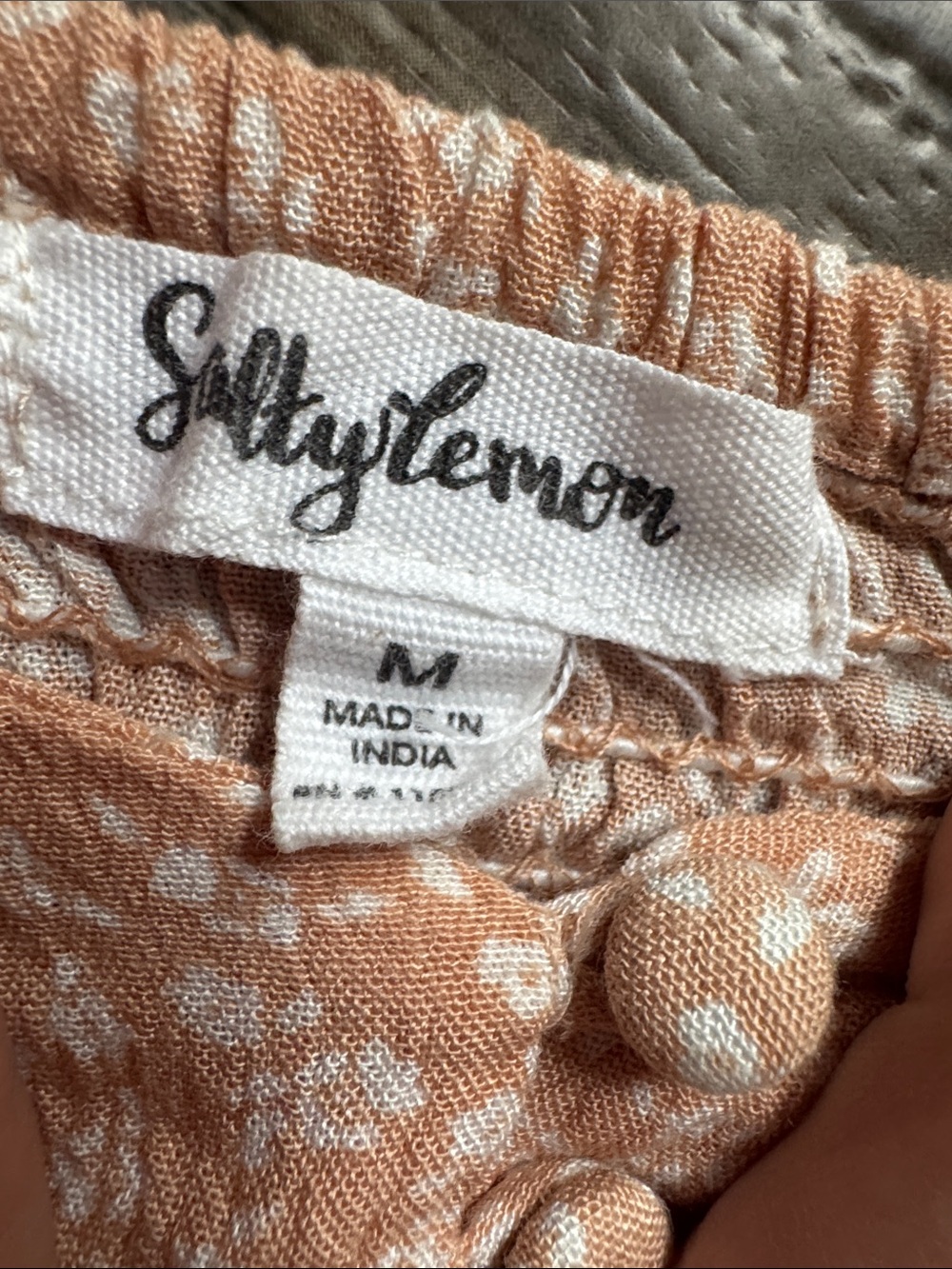 Light Peach Floral Button-Front - Picture 2 of 3